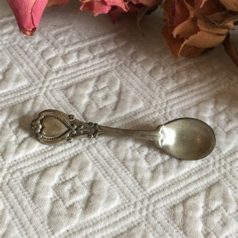 Vintage Sterling Silver Spoon Pin Brooch By Jewel Art Gem