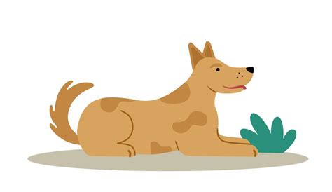The Dog Is A Cute Cheerful Pet Editable Vector Illustration 6305206
