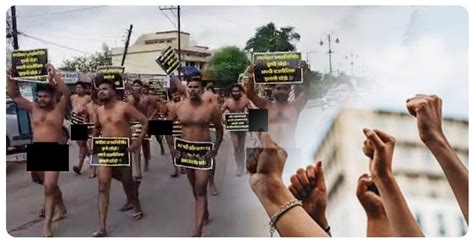 Men Stage Nude Protest Over Fake Caste Certificates In Chhattisgarh
