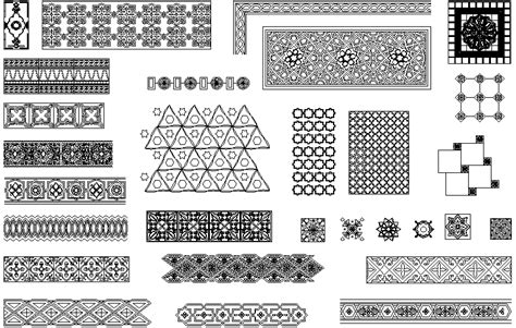 Arabic Decorative Patterns Design In Dwg File Cadbull