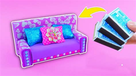 The extra thick upcycled pallet armless outdoor sofa plan 1. DIY miniature COUCH 🎀 LOL furniture 🎀 SOFA - YouTube