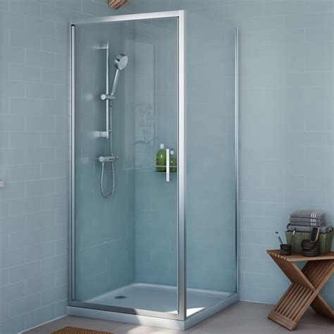 Cooke And Lewis Exuberance Square Shower Enclosure With Hinged Door W