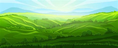 Hill Background Landscape Vector Stock Illustration Illustration Of