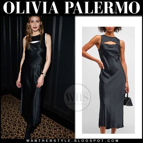 Olivia Palermo In Black Silk Cutout Maxi Dress In London ~ I Want Her