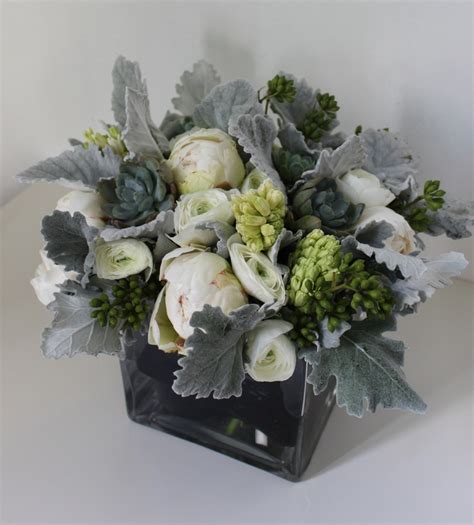 Peony Hyacinth Succulent Dusty Miller Ranunculus Eucalyptus I