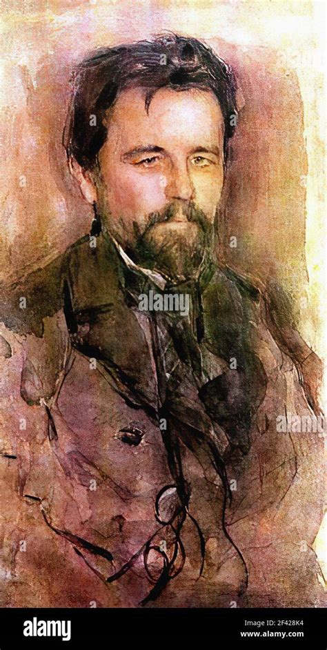 Valentin Serov Portrait Anton Chekhov 1903 Stock Photo Alamy