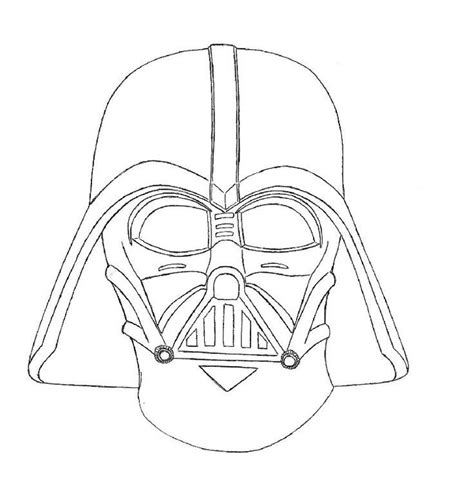 I use a pencil to lay in the proportions and then i. Darth Vader outline for Star Wars party … | Darth vader ...