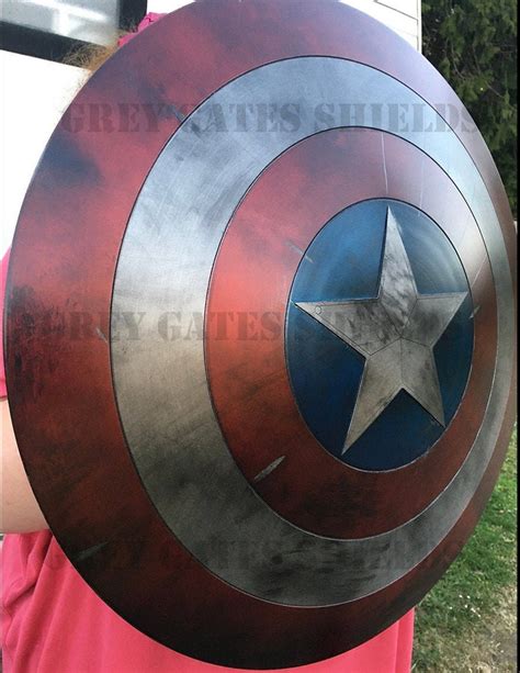 Captain America Stealth Shield In Its Original Red And Blue Etsy