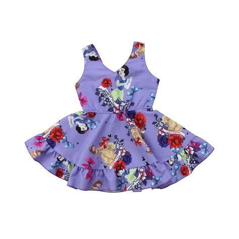 Party Kids Clothes Sleeveless Floral Baby Dresses Fashion Pageant