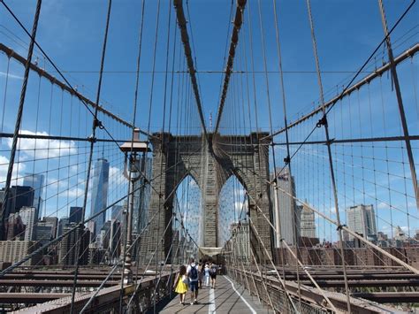 Two Bridges In New York City Brooklyn Bridge And Manhattan Bridge