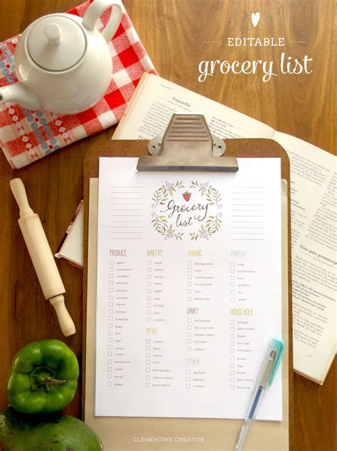 The blank grocery template gives you must flexibility in personalization. Free Editable Grocery List {Printable PDF}