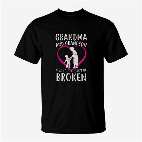 Grandma And Grandson A Bond That Cant Be Broken Grandmother T Shirt Seseable