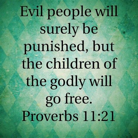 Evil People Will Surely Be Punished But The Children Of The Godly