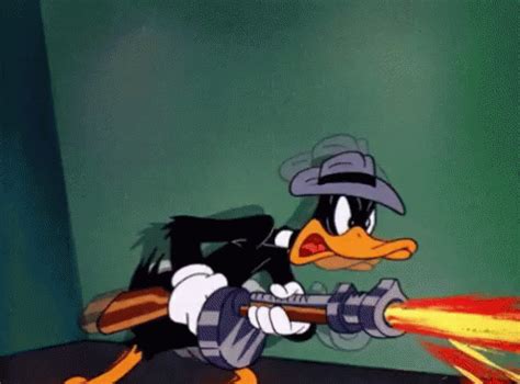 Daffy Duck Gun Shooting GIF GIFDB Com