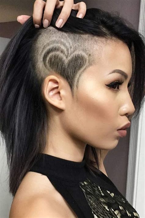 24 cute and rebellious half shaved head hairstyles for modern girls half shaved hair half