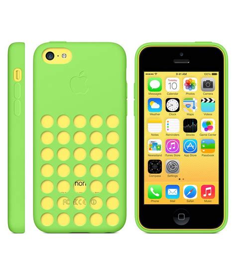 Apple Original Back Case For Apple Iphone 5c Green Plain Back Covers