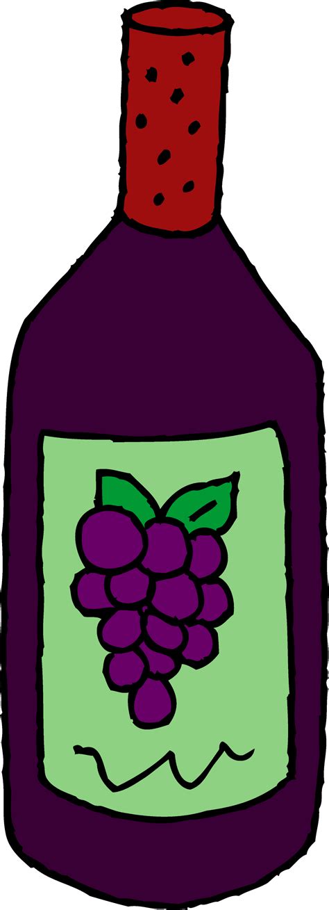 Bottle Of Red Wine Clipart Free Clip Art