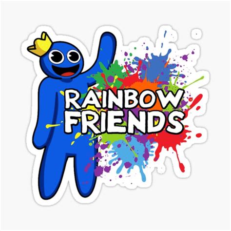 Rainbow Friends Paint Splatter Sticker For Sale By Thebullishrhino