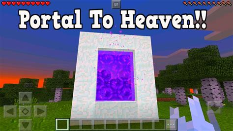 Minecraft Pe How To Make A Portal To Heaven Heaven Dimension Showcase