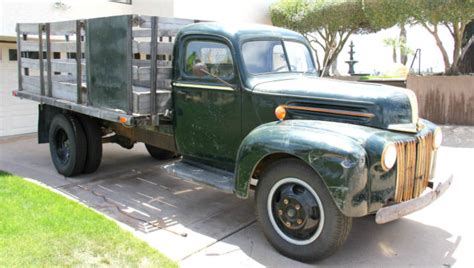 1946 Ford Stake Bed Truck Original Flat Head Work Truck Advertising Bill Board For Sale Photos