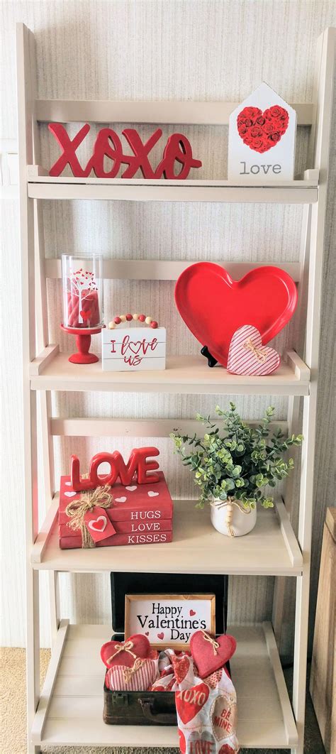 Valentine Shelf Decor In 2023 Target Valentines Decor Diy Valentines Day Decorations Diy