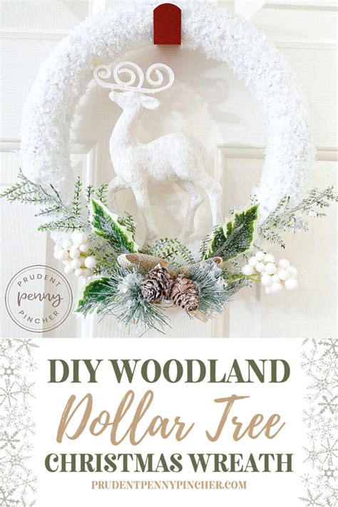 Diy Woodland Dollar Tree Christmas Wreath Prudent Penny Pincher