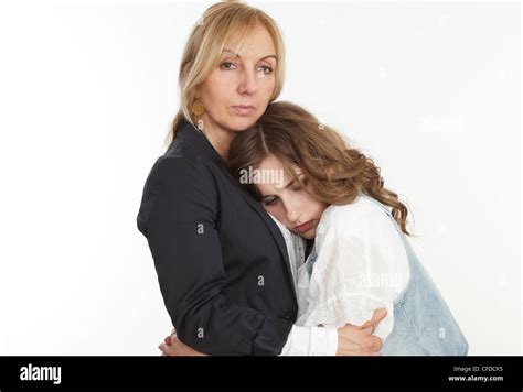 Mother And Daughter Felling Sad Stock Photo Alamy