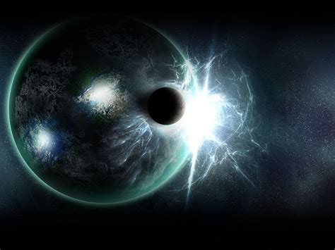 Collision Of Planets In Space Wallpapers And Images Wallpapers