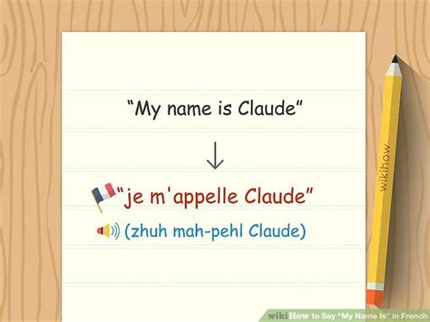 3 Ways To Say “my Name Is” In French Wikihow