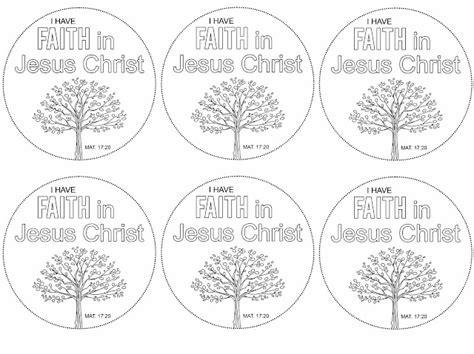 Lds Primary Printables I Have Faith In Jesus Christ