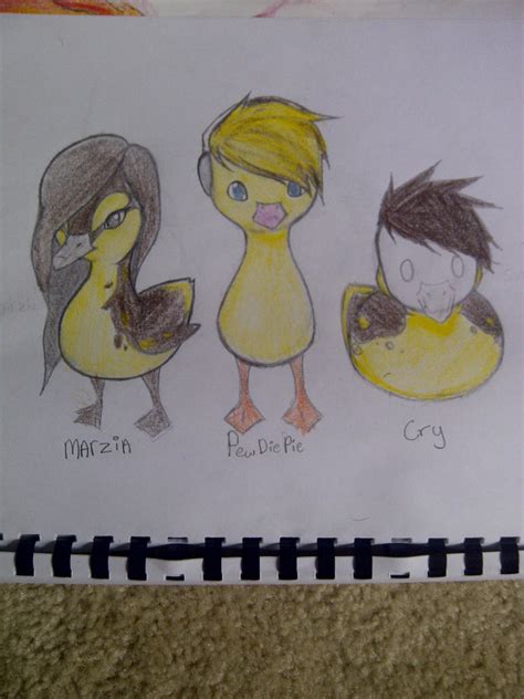 Marzia Pewdiepie And Cry As Ducks By Flamenphoenix1915 On Deviantart