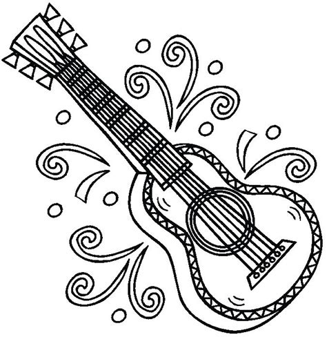 Disney Coco Guitar Coloring Page Coloring Pages