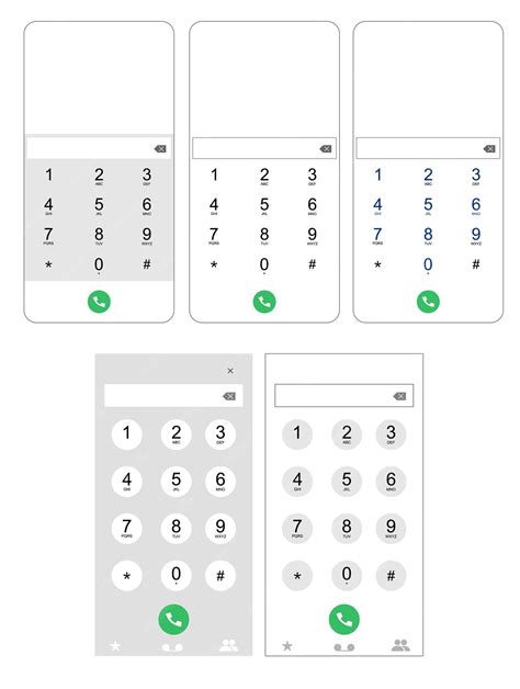 Premium Vector Mobile Phone Numbers Panel Cell Phones Digital Dialing