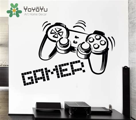 Wall Decal Gamer Gaming Video Controler Games Joysticks Decor Sticker