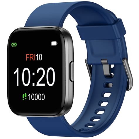 Letsfit Iw1 Smart Watch And Fitness Tracker With Heart Rate Monitor Blue The Home Depot Canada