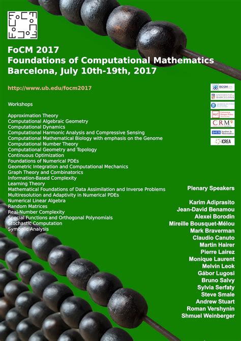 Foundations of computational mathematics (volume 11) (handbook of numerical analysis, volume 11): Foundations of Computational Mathematics (FoCM) - BGSMath
