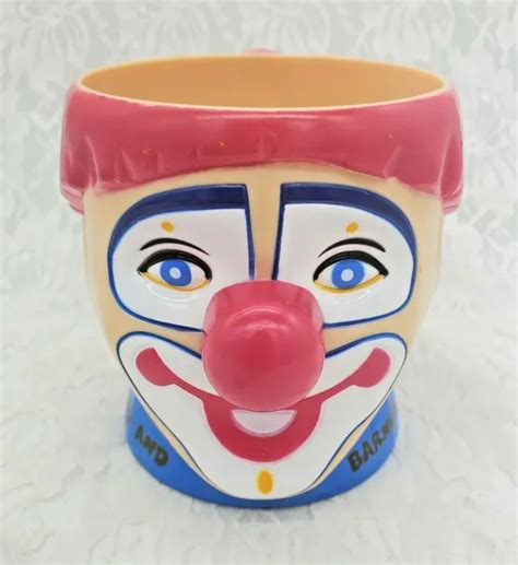VINTAGE RINGLING BROS Barnum Bailey Circus Memorabilia Clown Head Cup