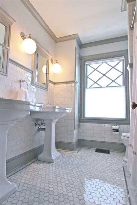 Affordable farmhouse style bathroom makeover. 60 Awesome Farmhouse Bathroom Tile Floor Decor Ideas ...
