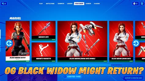 Black Widow Item Shop Og Black Widow Might Return Fortnite Battle