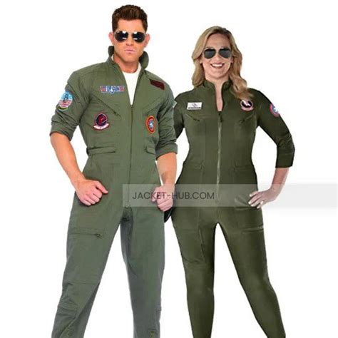 Top Gun Flight Suit Halloween Costume Jacket Hub