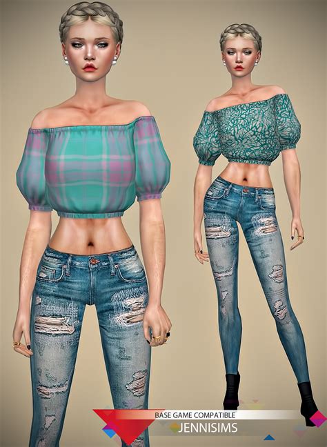 Downloads Sims Base Game Compatible Blouse Swatches JenniSims
