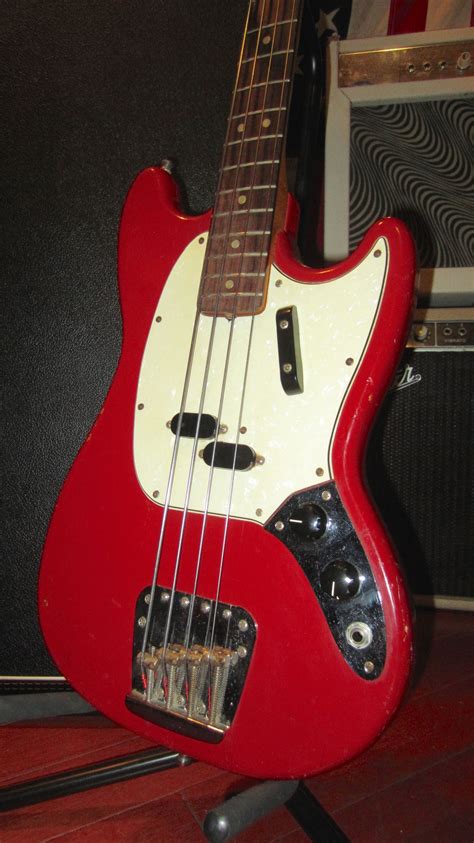 1966 Fender Mustang Bass Red Guitars Bass Rivington Guitars