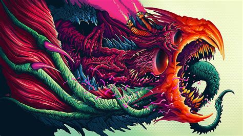 Dragon Illustration Psychedelic Trippy Colorful Creature Hd