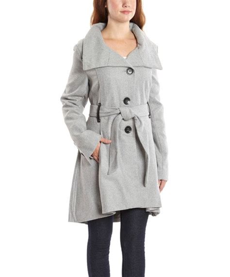Look At This Heather Gray Belted Flare Trench Coat On Zulily Today