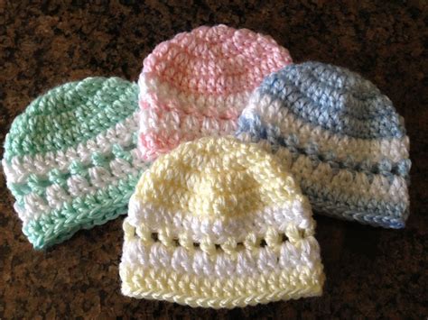 Quick Color Band Preemie Beanie Preemie Crochet Crochet Baby Hats