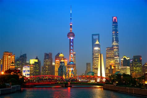 Images Gratuites Horizon Shanghai Nuit Chine Asie La Tour