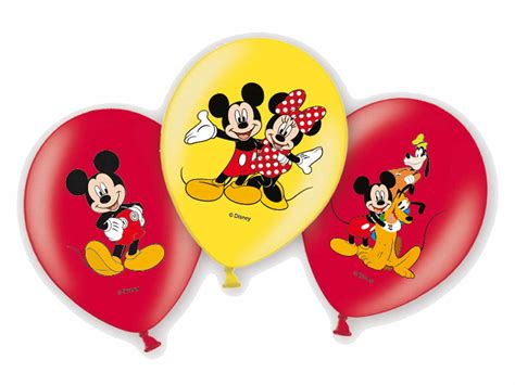 Mickey Mouse Latex Balloons - 27 cm - 6 pcs | BALLOONS \ LATEX BALLOONS \ PRINTED BALLOONS ...