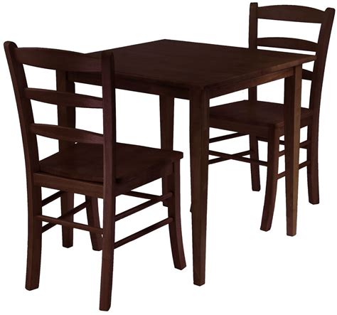 Groveland Antique Walnut Square Dining Set Win 94035 Winsome