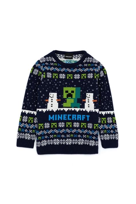 Jumpers And Cardigans Creeper Wool Christmas Jumper Minecraft
