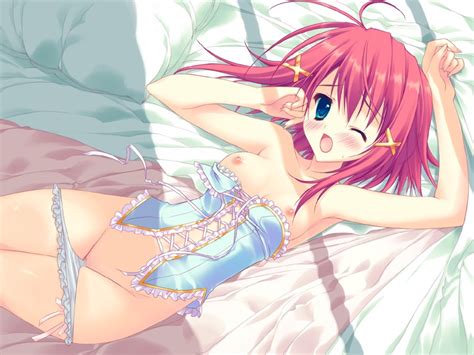 The Big Imageboard Tbib Bed Blush Breasts Censored Lying Mitsurugi Asuka Panties Pussy